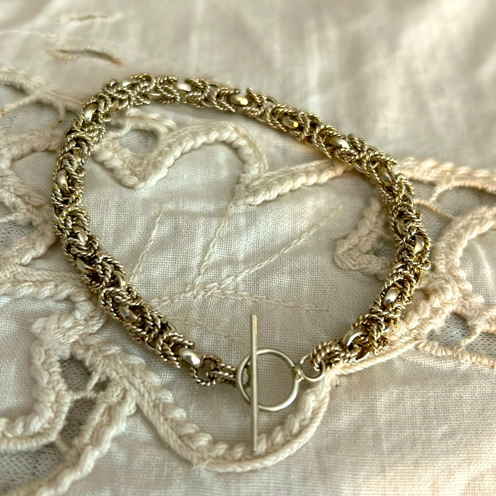 Vintage Byzantine Style Genuine Silver Bracelet